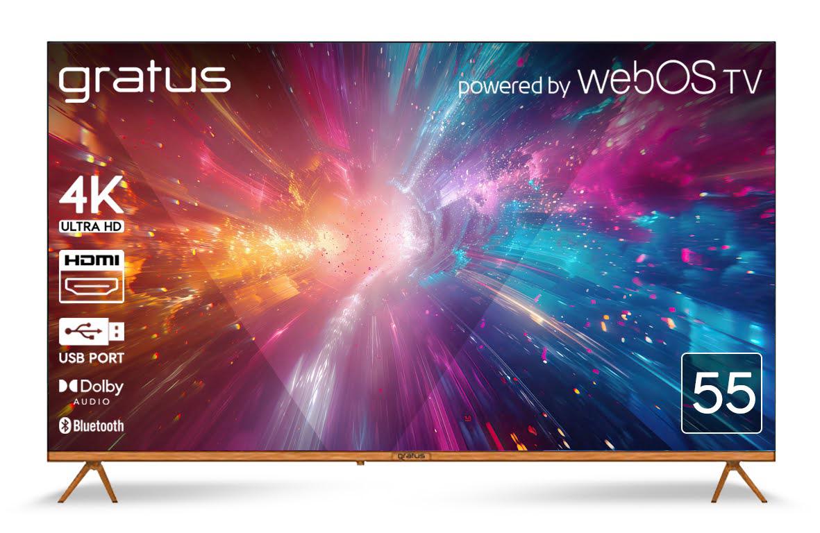 Gratus 140 cm (55 inches) Edgeless QLED Smart TV